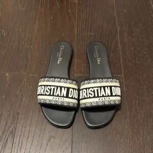 Christian Dway Dior Black and White Slides